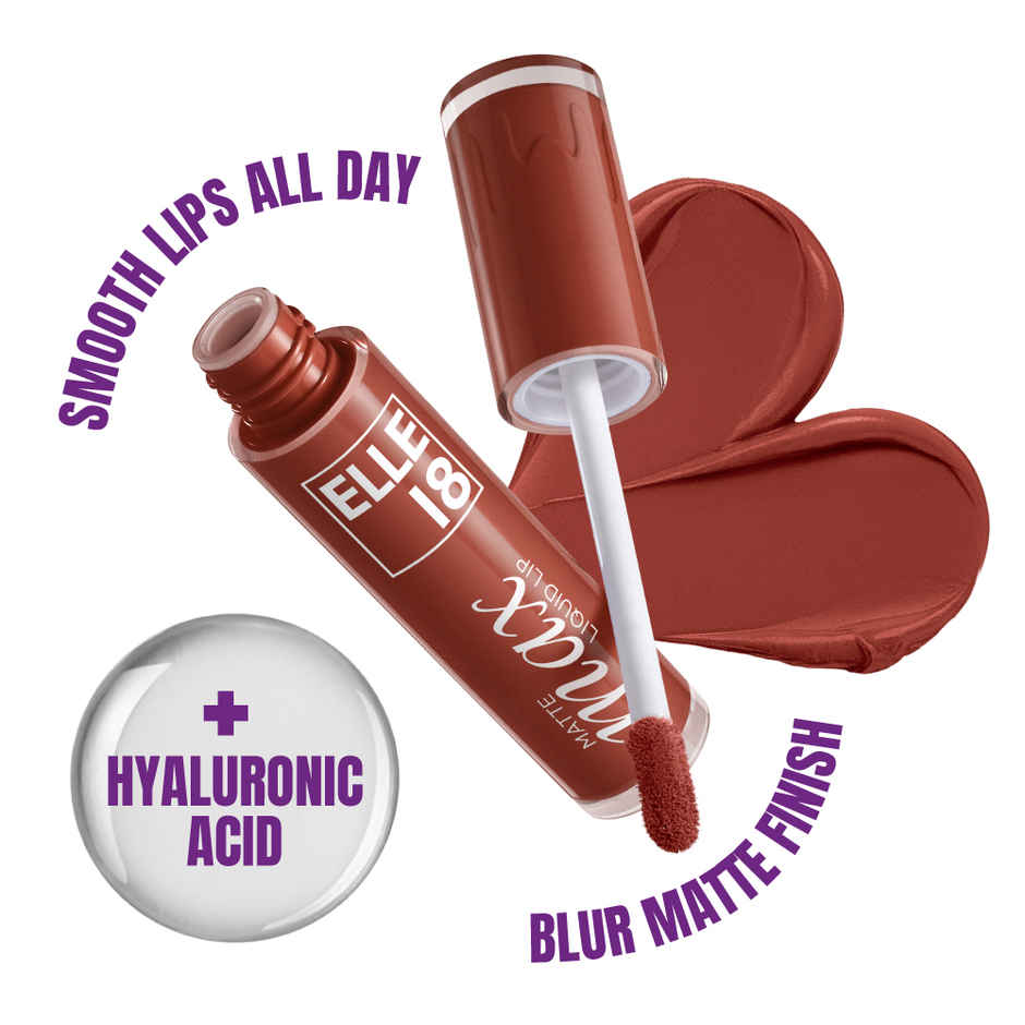 Elle 18 Matte Max Liquid Lip | Brown Butter | Matte | Transferproof | Smooth Lips All Day