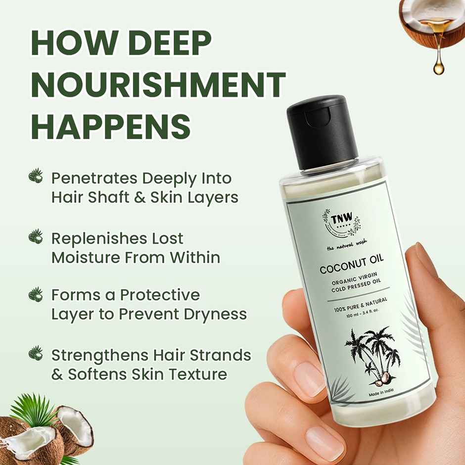 Tnw The Natural Wash Virgin Coconut Oil| Strong Hair And Soft Skin