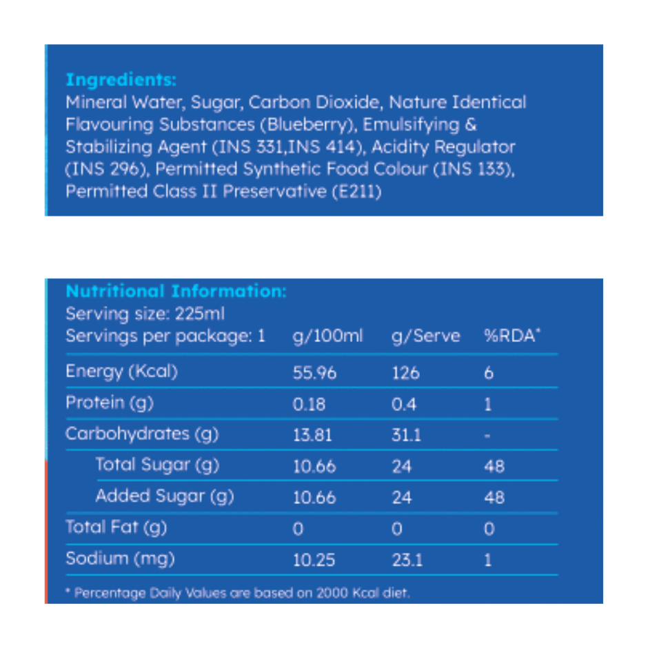 Dobra Pop Goli Blueberry Soda