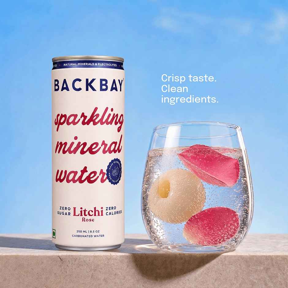 Backbay Litchi Rose Sparkling Mineral Water
