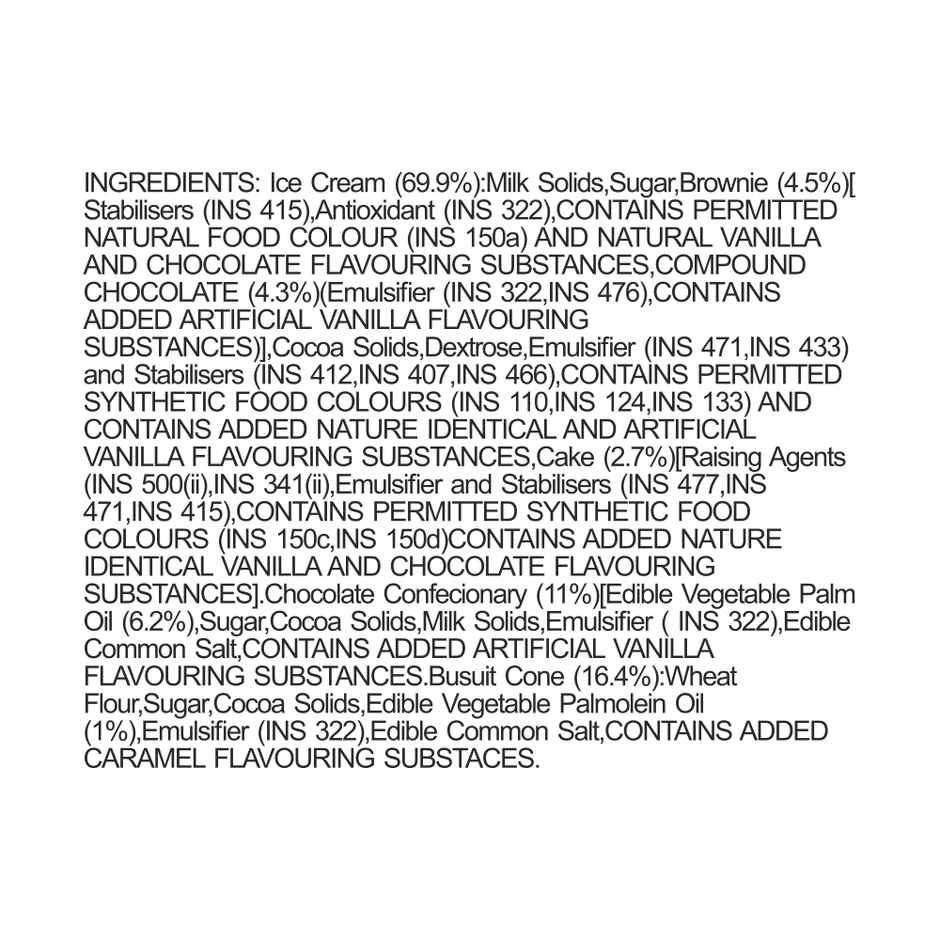 Vadilal Choco Brownie Flingo Cone