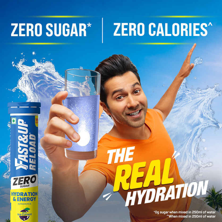 Fast&up Reload Zero Sugar Energy Drink for Hydration | Ice Current Flavour