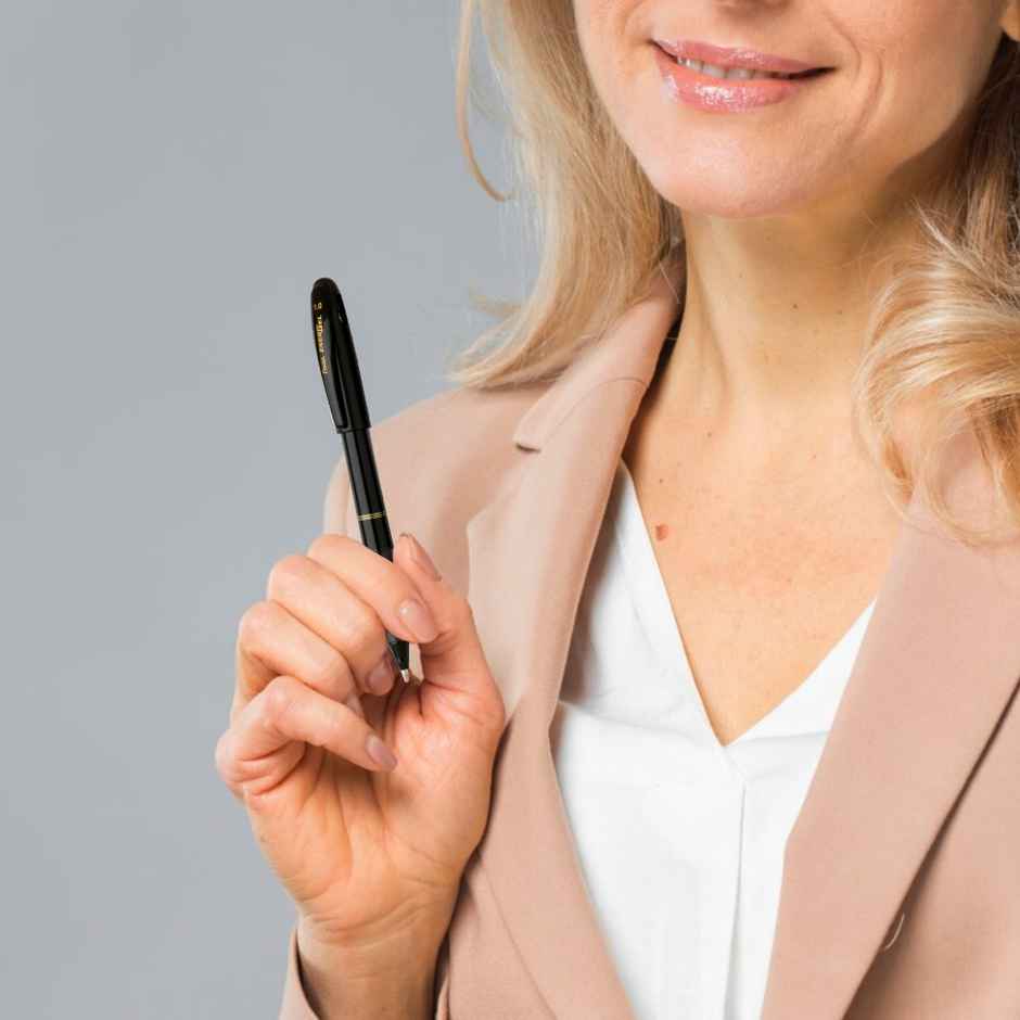Pentel BL410 Energel Bold Single Black Body Blue Ink