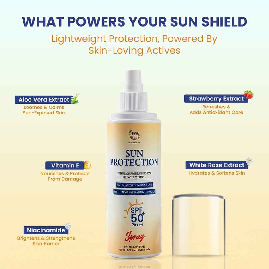 TNW The Natural Wash Sun Protection Sunscreen Spray SPF 50+ PA+++ Spray