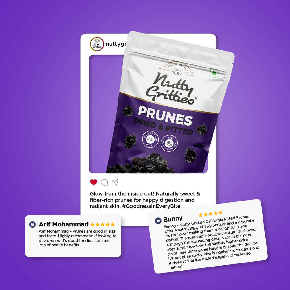 Nutty Gritties Premium Soft & Juicy Pitted Prunes