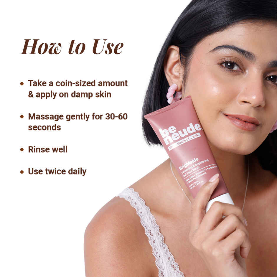 Be Neude Detanning and Brightening Gel Face Wash - Brightside
