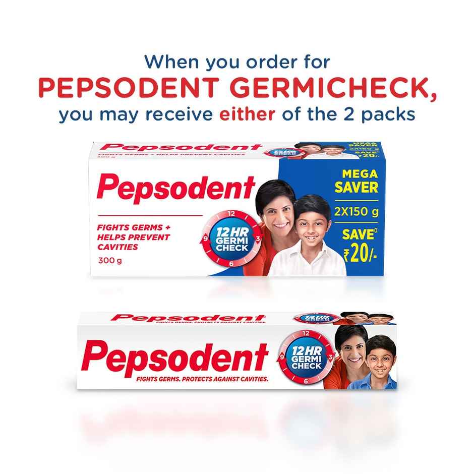 Pepsodent Germicheck 8 Actions, Toothpaste With Anti-Germ Formula, Clove & Neem Oil Combo