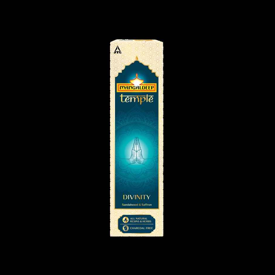 Mangaldeep Temple Divinity Sandalwood & Saffron Infused Fragrances | Hand Rolled Premium Incense