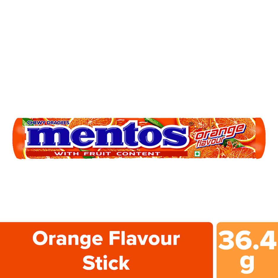 Mentos - Orange Chewy Candy Stick 