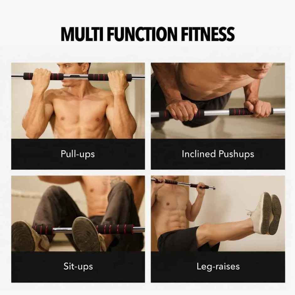 Boldfit Classic Core Pull-Up Bar with Extended Foam