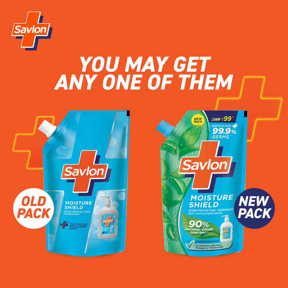 Savlon Moisture Shield Germ Protection Hand Wash (200ml) & Savlon Moisture Shield Germ Protection Hand Wash (650ml) Combo