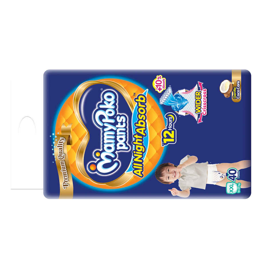 Mamypoko All Night Absorb Pant Style Diaper | 2XL | 40 pcs