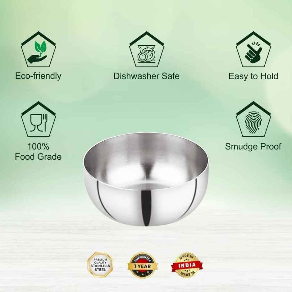 Steelera Stainless Steel Apple Bowl / Wati / Katori | Food Safe | 120 ml