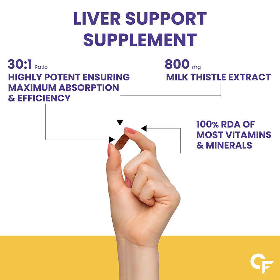 Carbamide Forte Liver Detox Supplement with Milk Thistle | 800mg Milk Thistle Extract (30:1) 120 tab