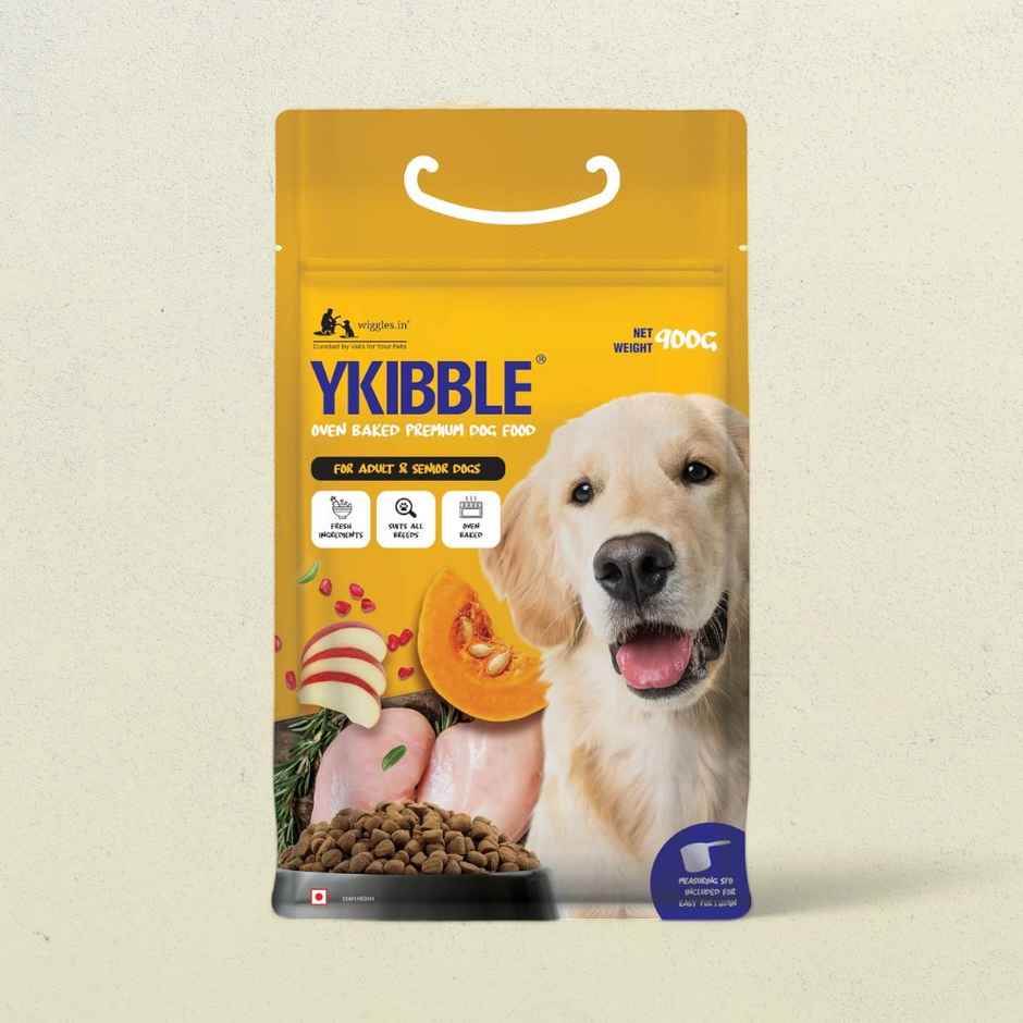 WIGGLES Ykibble Dog Food Adult Pet, Oven Baked Nutritionally Balanced Food - Chicken, Vegetables, Vitamins & Minerals