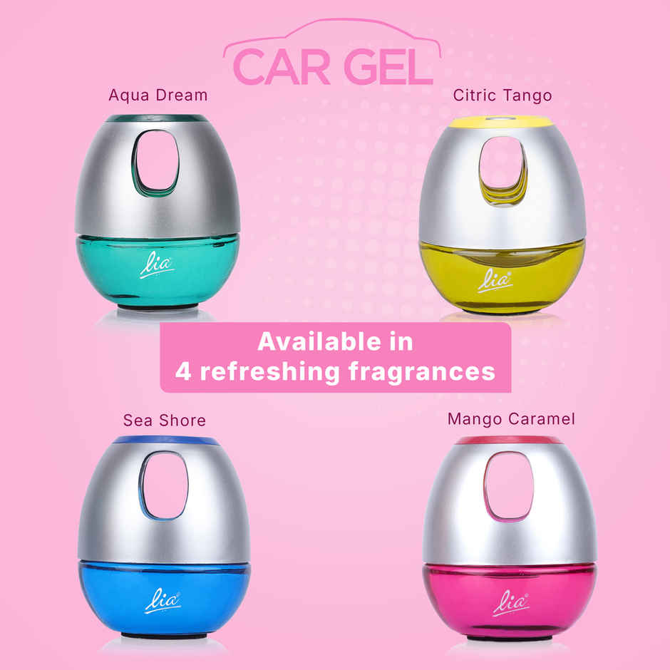 Lia Mango Caramel Car Gel | Long Lasting Air Freshener for Car | From House of Cycle