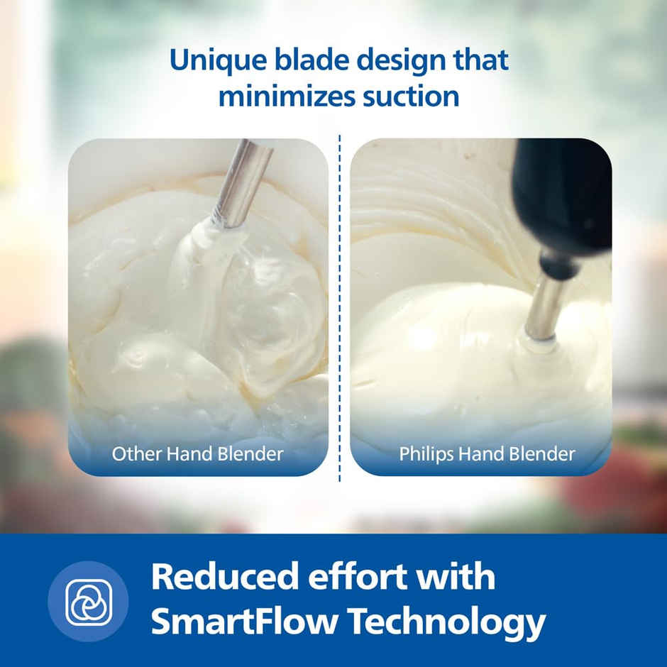 Philips HL1683 00 Hand Blender 300W with Steel Arm Easy Storage Blue