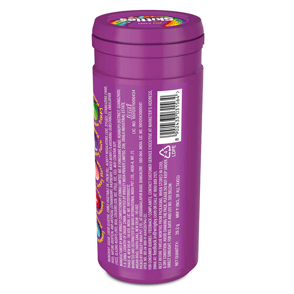 Skittles Wild Berry Bite Size Fruit Candy Tube | Fruity Flavours