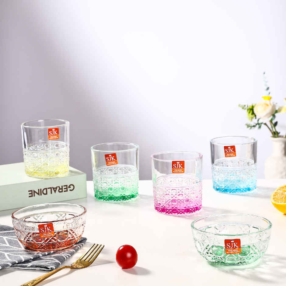 Sanjeev kapoor BAKU COLORED PARTY SET | 4 pcs 330 ml + 2 pcs 300 ml