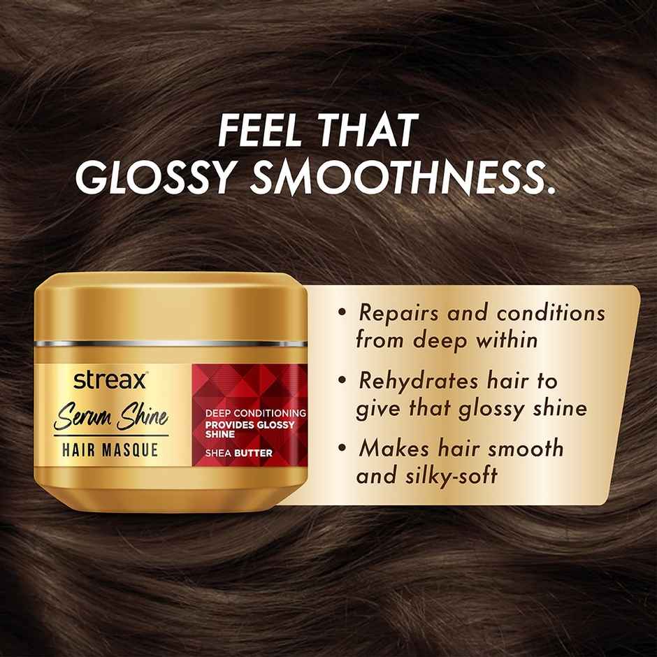 Streax Serum Shine Hair Mask For Dull Hair | Infused With Shea Butter