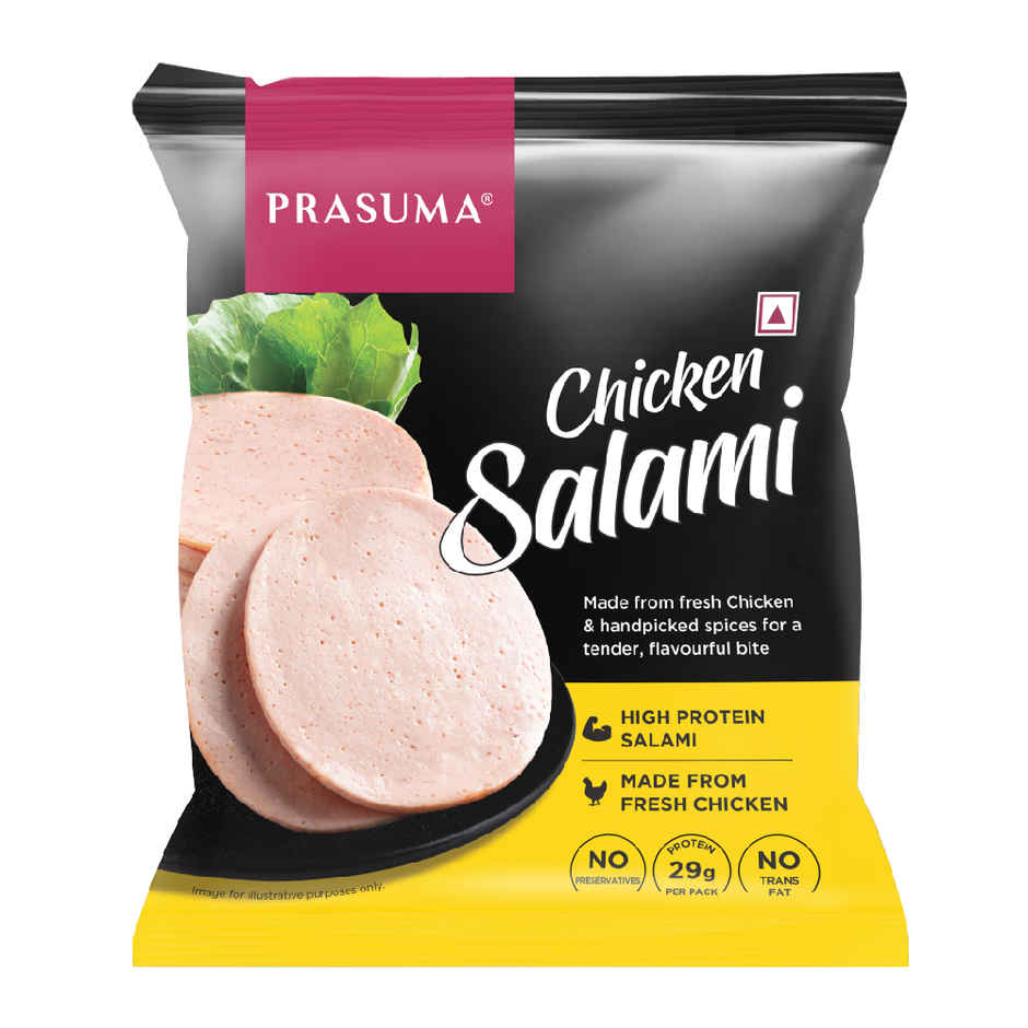 Prasuma Chicken Salami High Protein 200g | No Preservatives or Trans Fat | Fresh Chicken