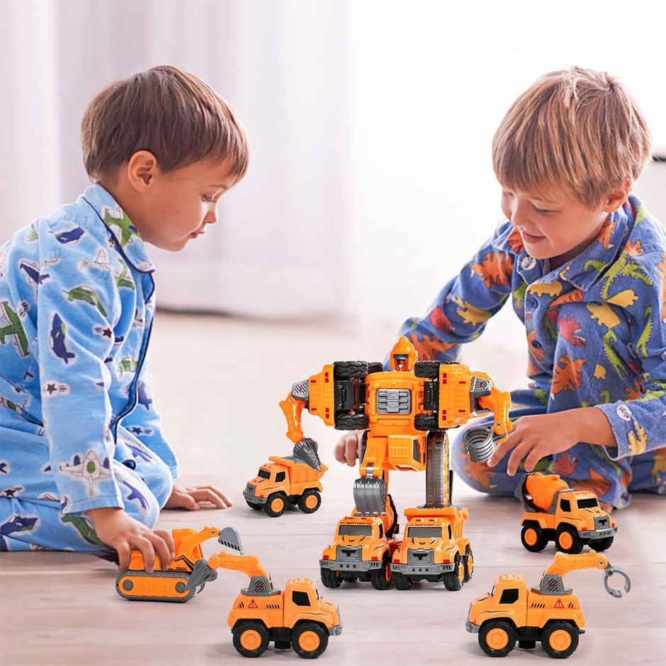 Kidology Transforming Robot Toys For Kids | Action Figures Robotic Construction Vehicles Toy Car