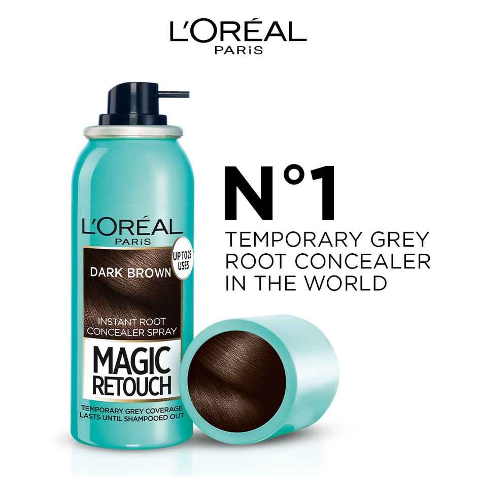 L'Oreal Paris Magic Retouch Root Touch Up Hair Colour Spray, 2 Dark Brown
