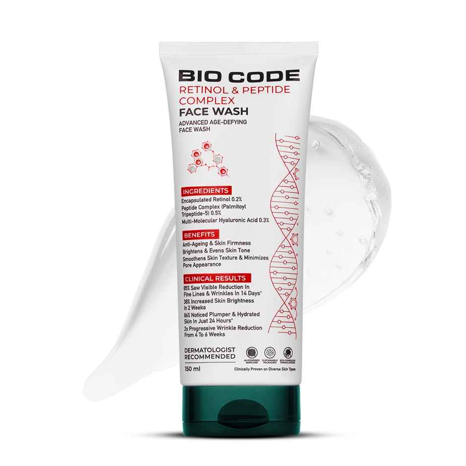 Bio Code Retinol & Peptide Complex Face Wash - Advanced Age-Defy | AI-Enhanced Formula