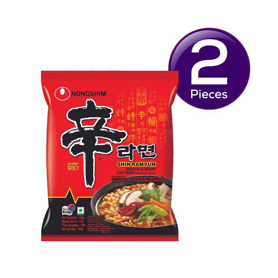 Korean Nongshim Shin Ramyun Noodle Soup Veg Combo