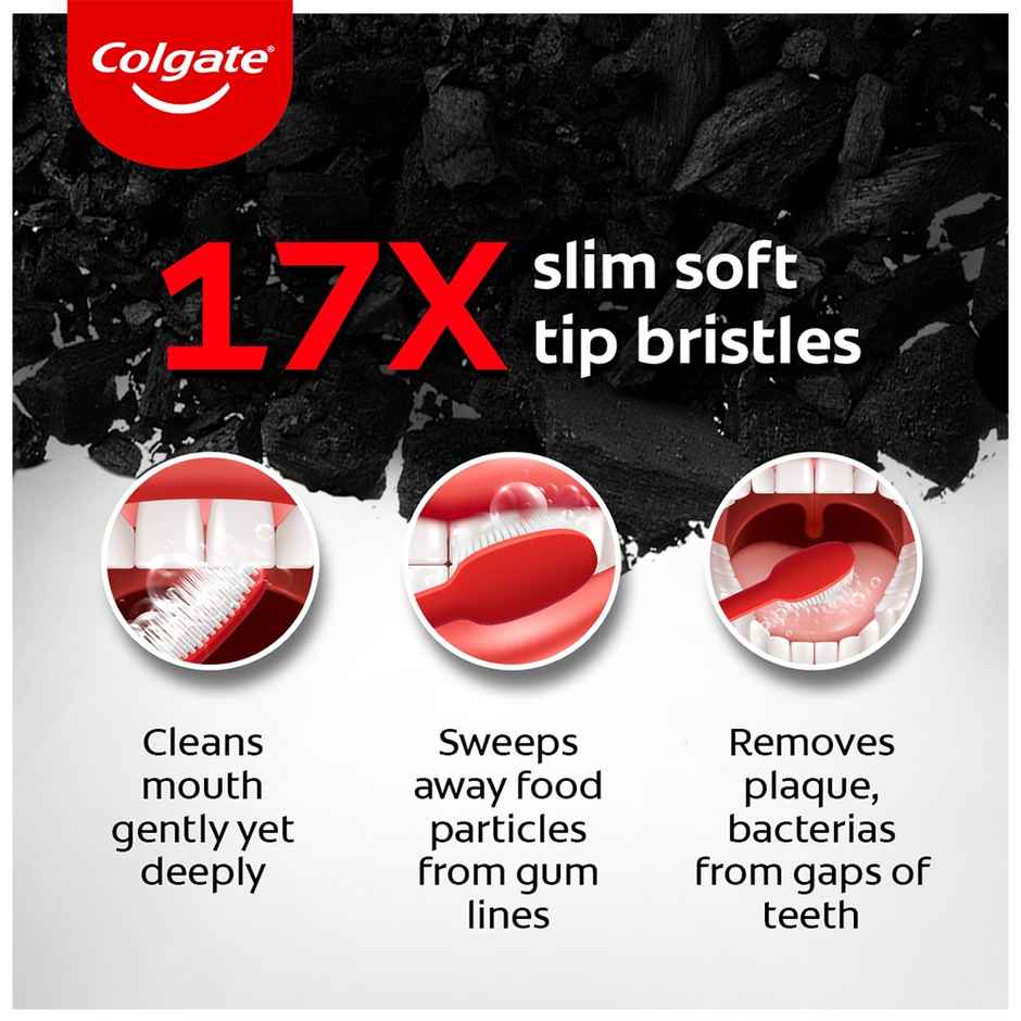 Colgate Slim Soft Charcoal Toothbrush Combo