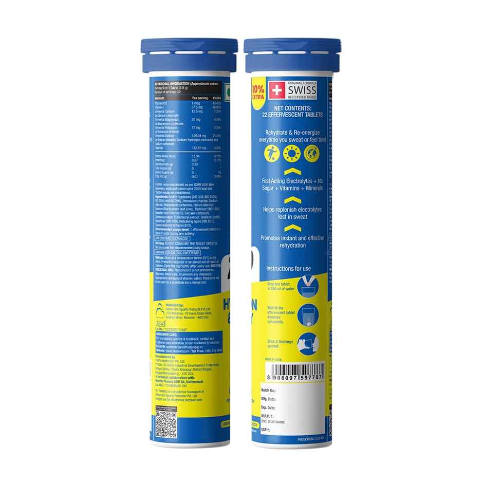 Fast&up Reload Zero Sugar Energy Drink for Hydration | Ice Current Flavour