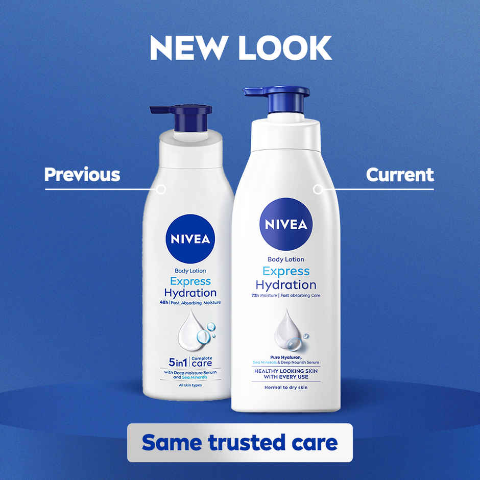 NIVEA Express Hydration Body Lotion|Sea Minerals & Deep Moisture Serum|Non Greasy