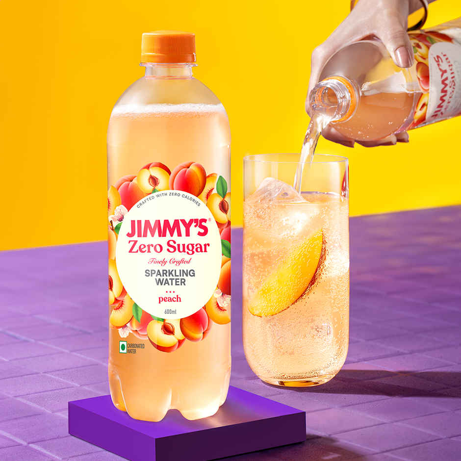 Jimmy's Zero Sugar Peach Sparkling Water