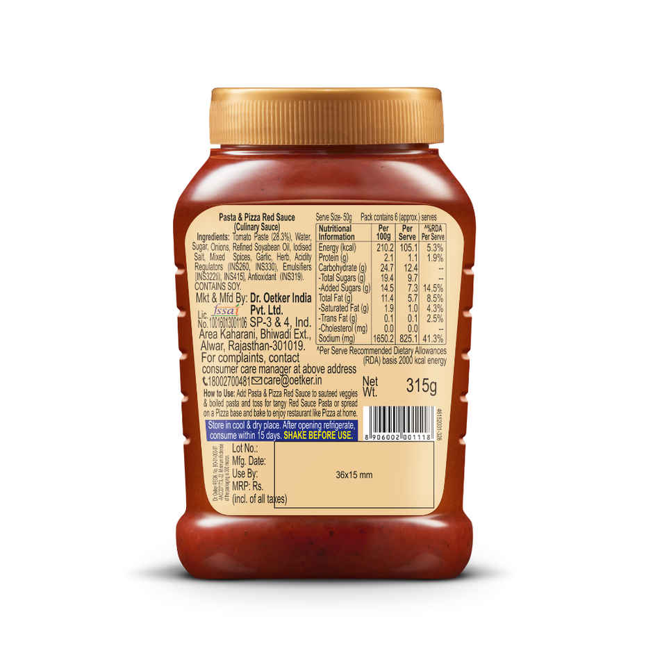 Dr. Oetker Fun Foods Pasta & Pizza Red Sauce