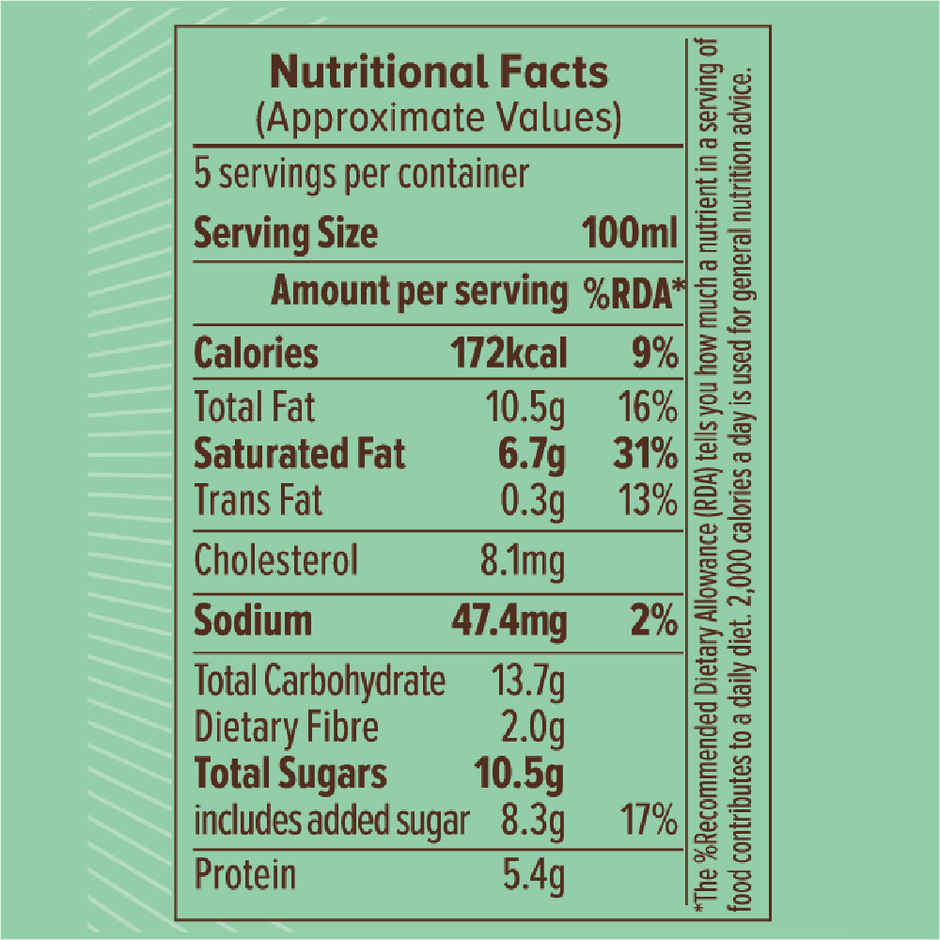 NIC Roasted Almond Ice Cream Tub | Preservative Free | No Artificial Flavors