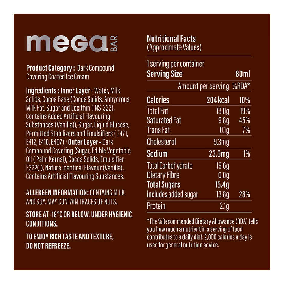 Mimo Mega Bar Chocolate Truffle Ice Cream