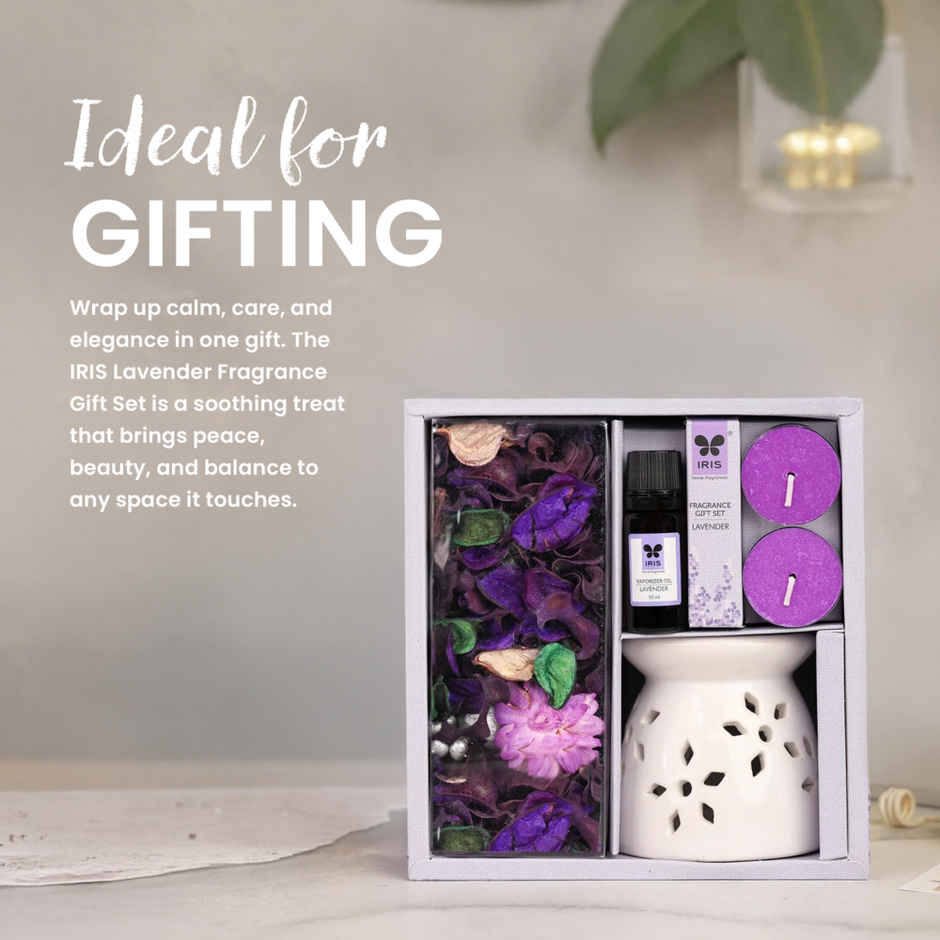 IRIS Lavender Vaporiser Fragrance Giftset With Potpourri And Oil