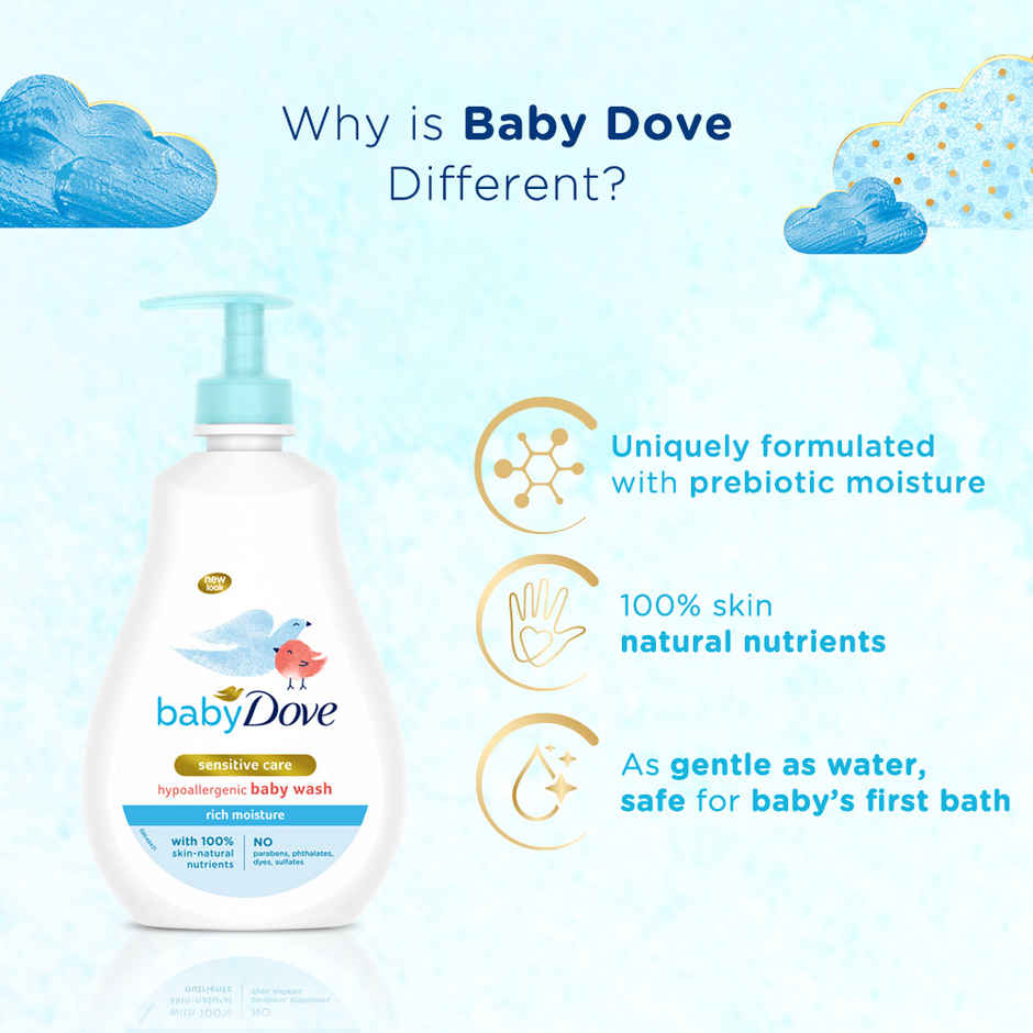Baby Dove Rich Moisture Hypoallergenic Body Wash | Sensitive Care