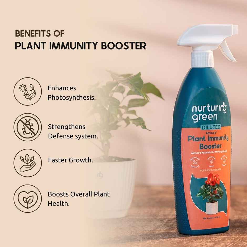 Nurturing Green - Immunity Booster Spray | 650ml | Liquid Fertilizer Plant Booster Spray Bottle