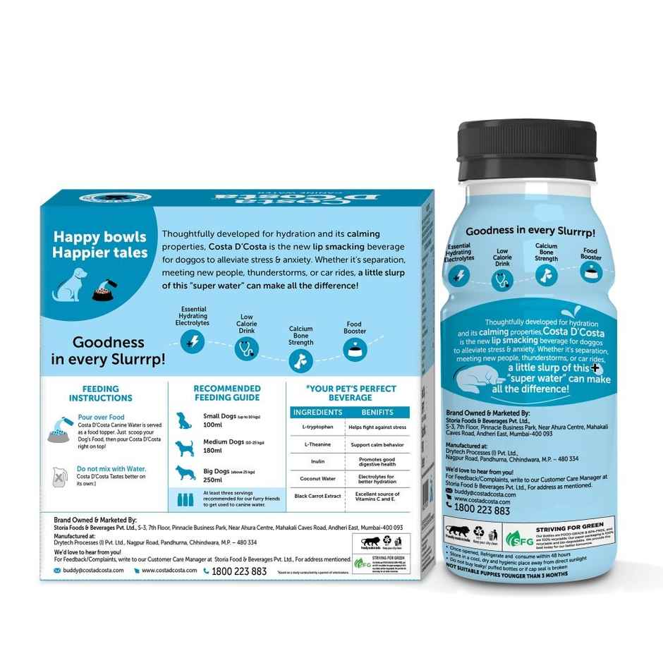 Costa D'Costa Calming Drink For Dogs | All Ages