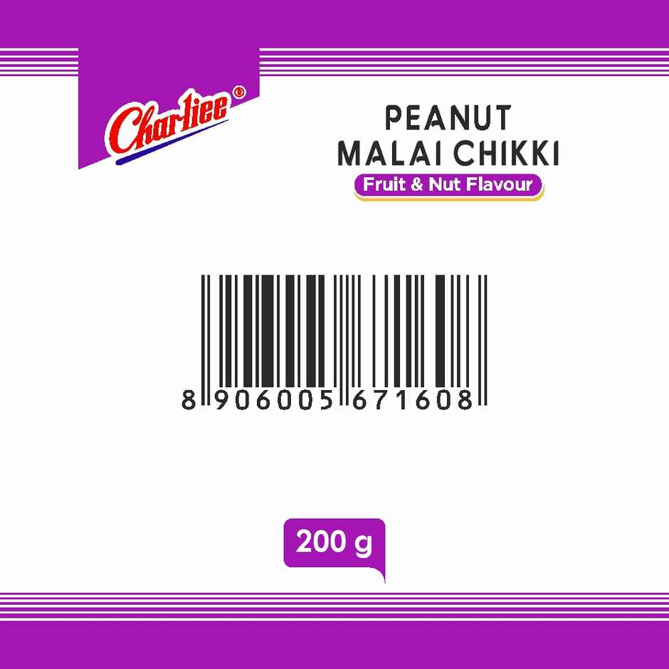 CHARLIEE Peanut Malai Chikki Fruit & Nut Flavour