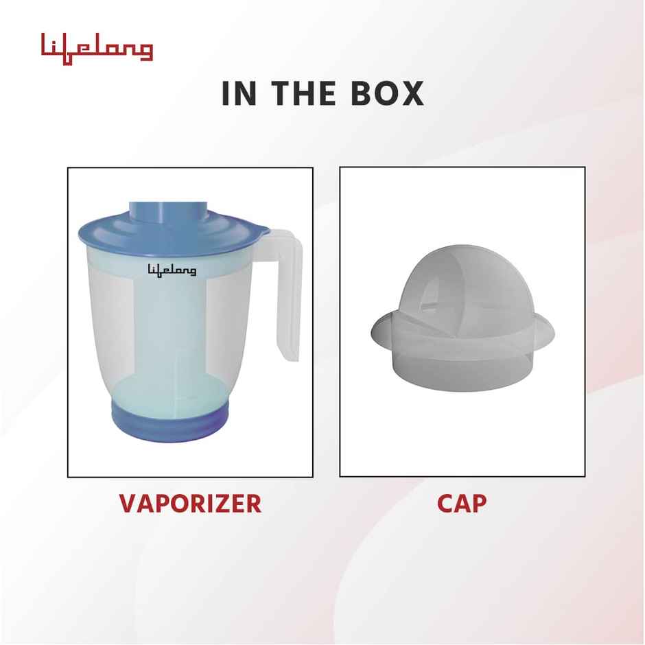 Lifelong LLS99 Steamer and Vaporizer For Cold and Cough Facial Water Adults & Kids (Blue 450 ml)