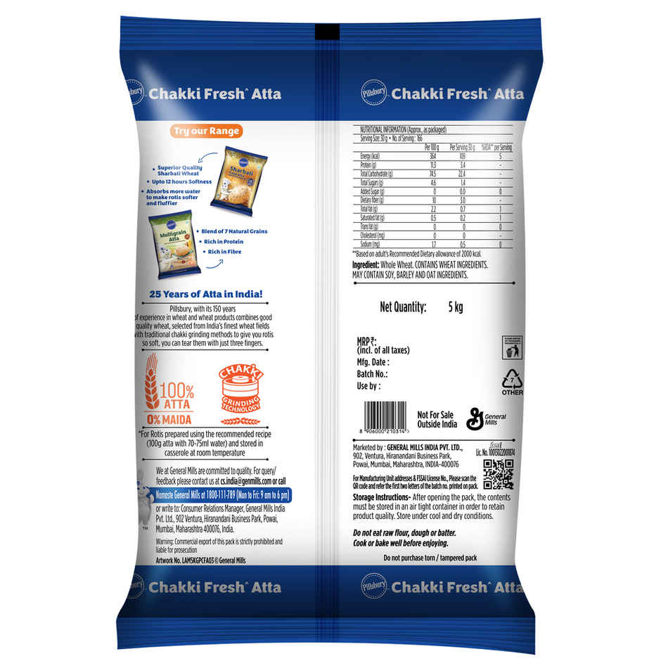 Pillsbury Atta/Godihittu - Chakki Fresh
