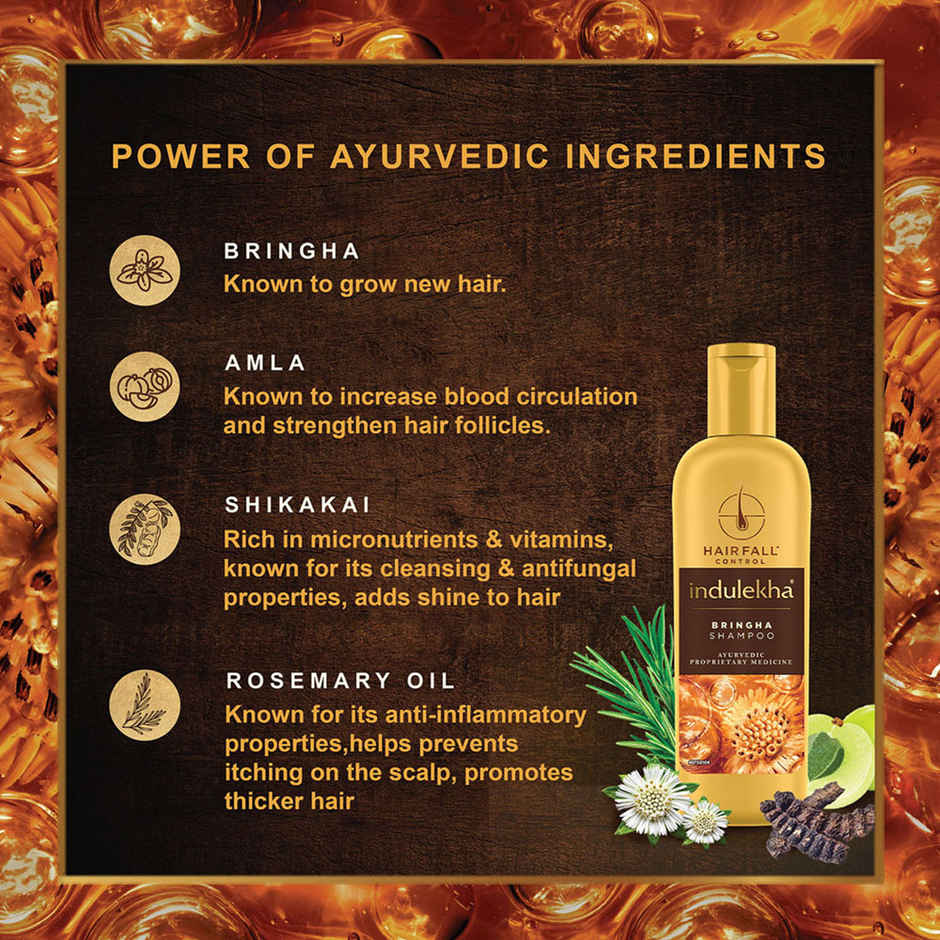 Indulekha Bringha Shampoo | Proprietary Ayurvedic Medicine For Hair Fall