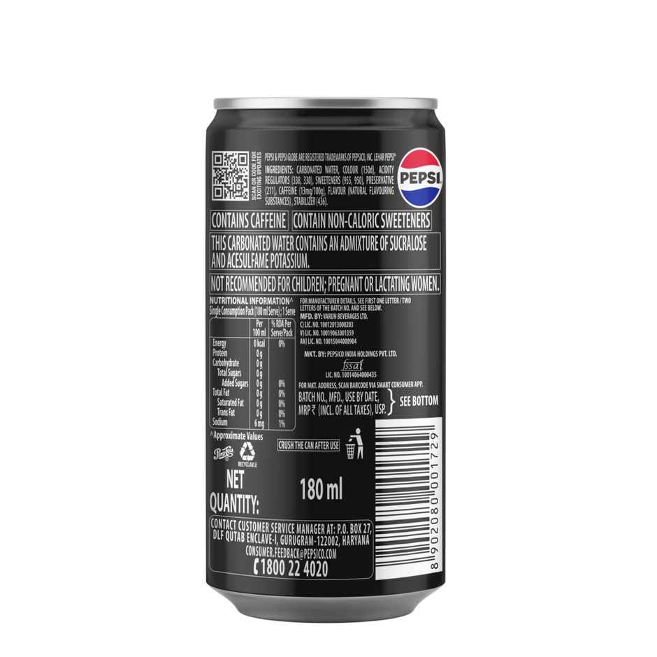 Pepsi Zero Sugar Soft Drink Can | Carbonated Beverage Combo