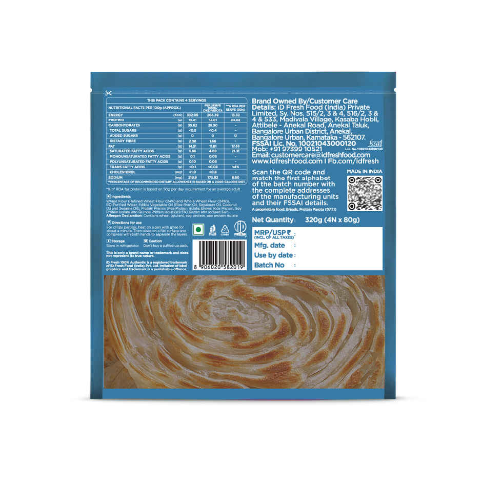 iD Fresh Protein-Rich Parota 1.0 PIECE