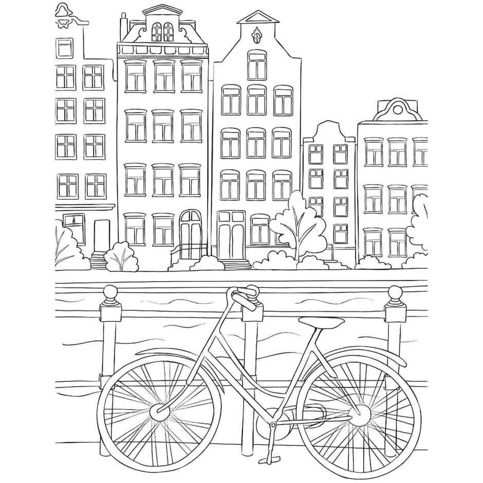 Cityscape Colouring Book for Adults With Detailed City Designs|Coloring Book|Art Therapy Relaxing