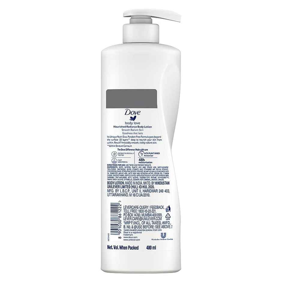 Dove Body Love Nourished Radiance Body Lotion Paraben Free