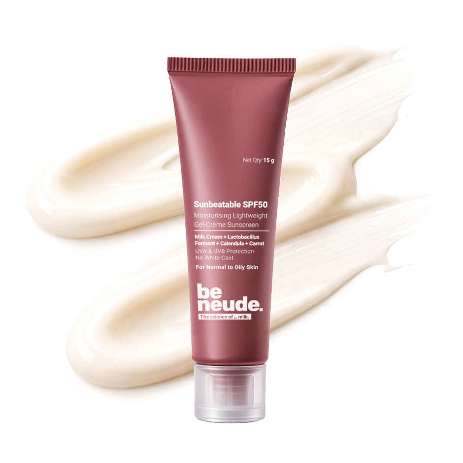 Be Neude Lightweight Gel Creme Sunscreen SPF50+ PA++++ UVA & UVB Protection, Sunbeatable SPF50