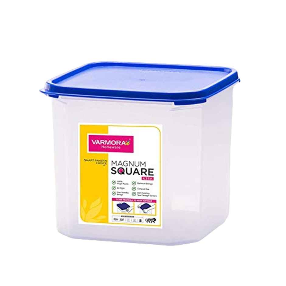Vermora Square Commode Buy Varmora Magnum Square Storage Container- Transparent - Blue Lid ...